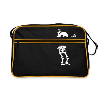 squelette - Sac Retro - noir/or - Devant