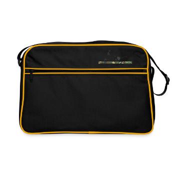 Malinois Camouflage Print - Retro Tasche - Schwarz/Gold - Vorne