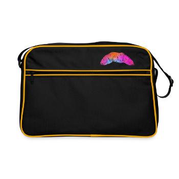 Watercolor Lip - Retro Bag - black/gold - Front