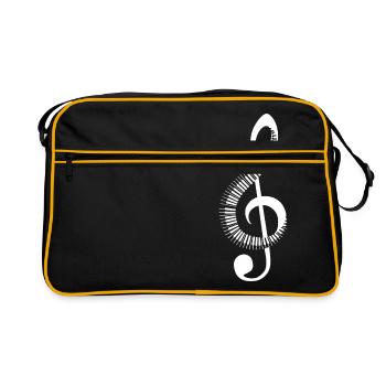 Clef piano - Retro Bag - black/gold - Front