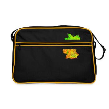 Map of the contour line of GermanyMap of Germany - Retro Bag - black/gold - Front
