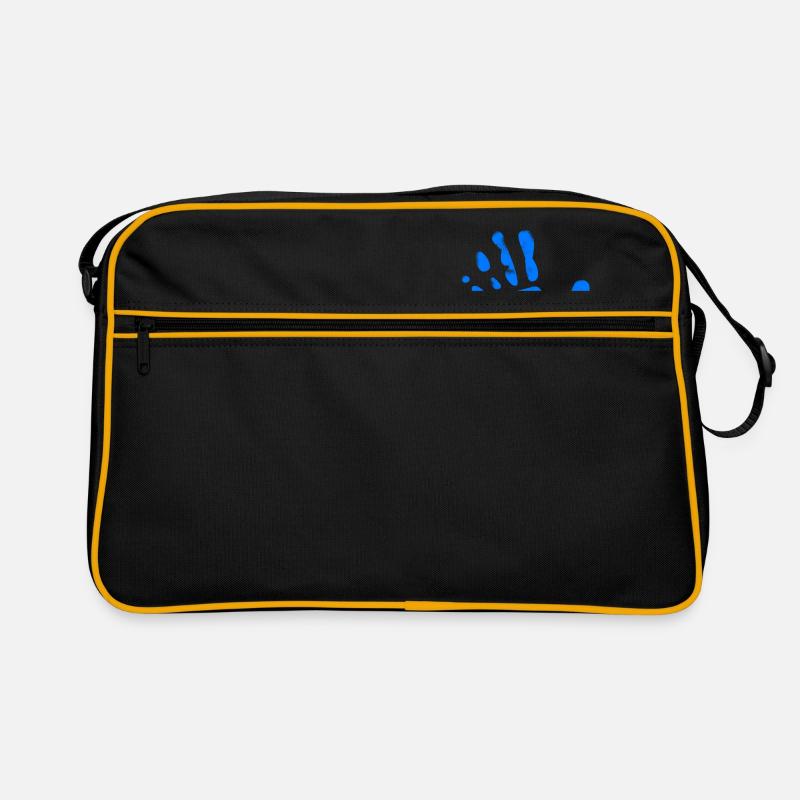 Blue handprint Retro Bag