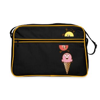 Eis - Retro Tasche - Schwarz/Gold - Vorne