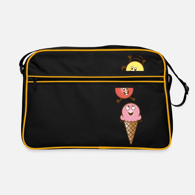 Eis - Retro Tasche - Schwarz/Gold