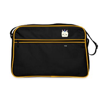 Cute Llamacorn - Retro Bag - black/gold - Front
