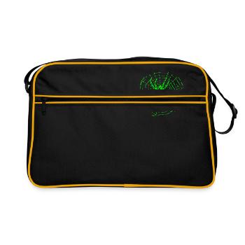 Kreuzspinne - Retro Tasche - Schwarz/Gold - Vorne