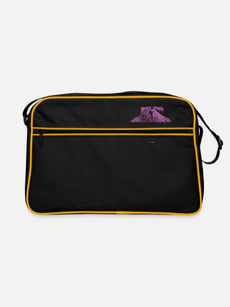 Jakobsmuschel Camino de Santiago - Retro Tasche - Schwarz/Gold - Vorne