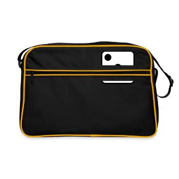 Cube symbol design for personalize - Retro Bag - black/gold - Front