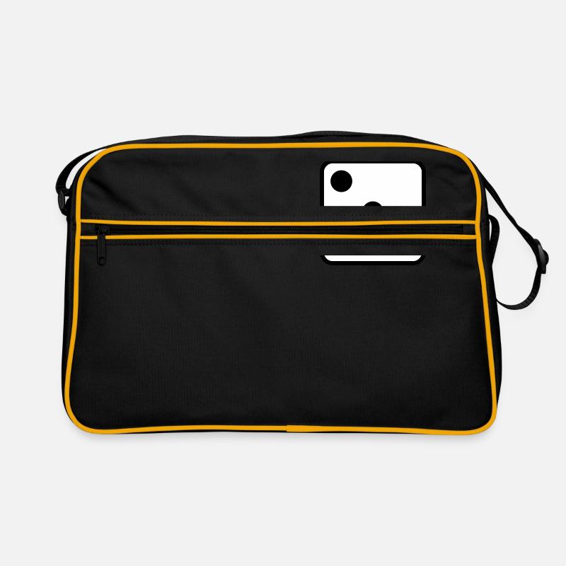 Conception de symbole de cube pour personnaliser - Sac Retro - noir/or