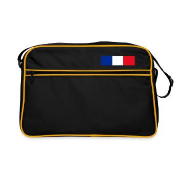 FRENCH FLAG - Retro Bag - black/gold - Front