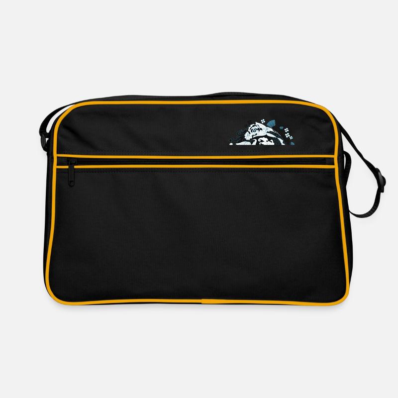 Japanische Kunst - Gürteltier - Retro Tasche - Schwarz/Gold