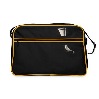 Aesthetic design, line drawing, architecture - Retro Bag - black/gold - Front