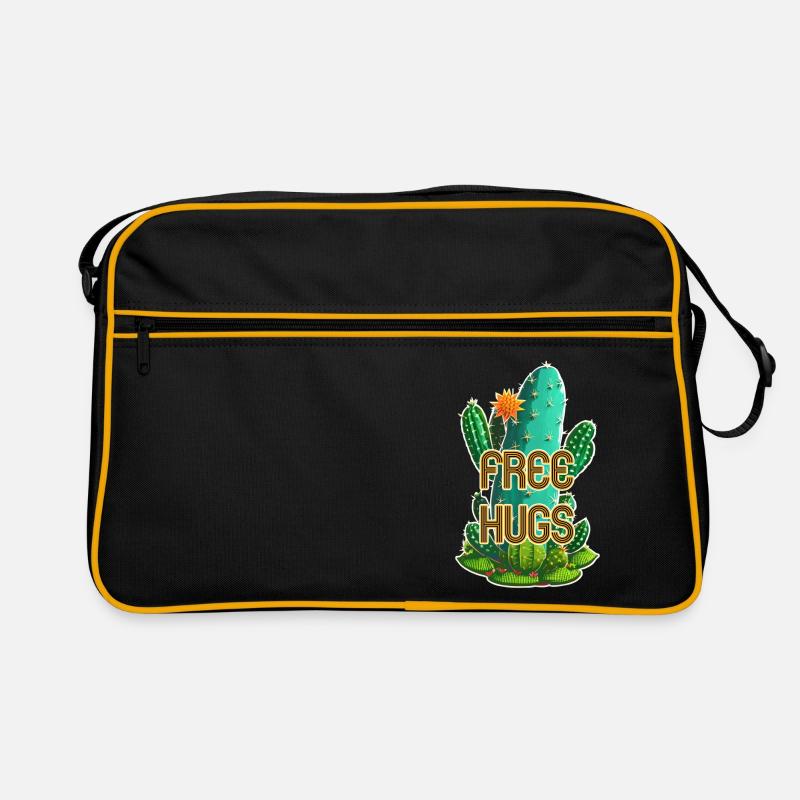 Free Hugs - Cactus - Retro Bag - black/gold