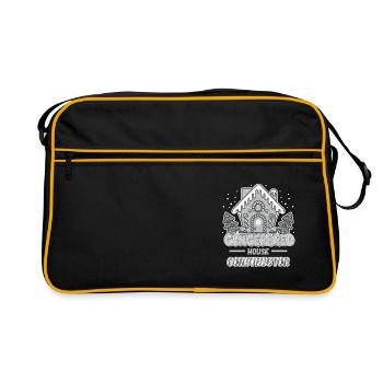 Pain d’épice maison constructeur fabricant cadeau - Sac Retro - noir/or - Devant