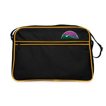 GIGGJOTT kuschelige Animationen - Retro Tasche - Schwarz/Gold - Vorne