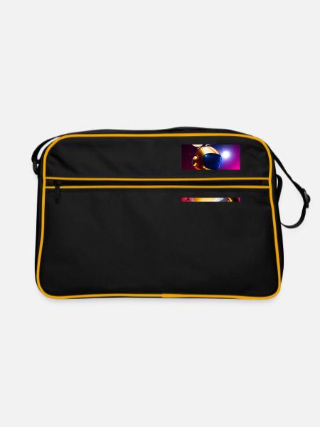 Golden Robot - Retro Tasche - Schwarz/Gold
