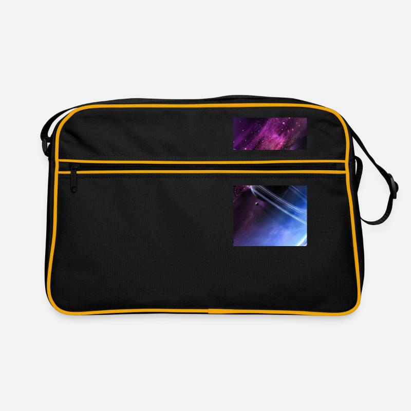 erhaltene Galaxie - Retro Tasche - Schwarz/Gold