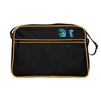 coq bleu - Sac Retro - noir/or - Devant