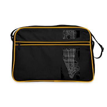 manhattan map - Retro Bag - black/gold - Front