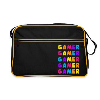 Gamer - Sac Retro - noir/or - Devant