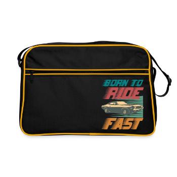 Born to ride presque - Sac Retro - noir/or - Devant