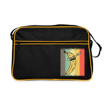 DAB BANANA - Sac Retro - noir/or - Devant