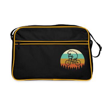 Bike Bear Vintage - Retro Bag - black/gold - Front