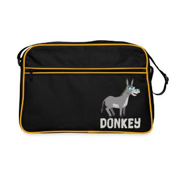 ÂNE LUNETTES DE SOLEIL DONKEY - Sac Retro - noir/or - Devant