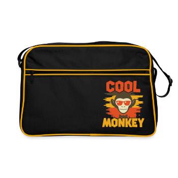 COOL MONKEY - Sac Retro - noir/or - Devant