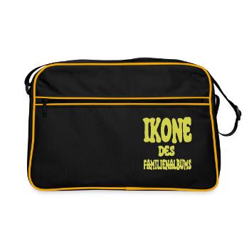 Ikone des Familienalbums - Retro Tasche - Schwarz/Gold - Vorne