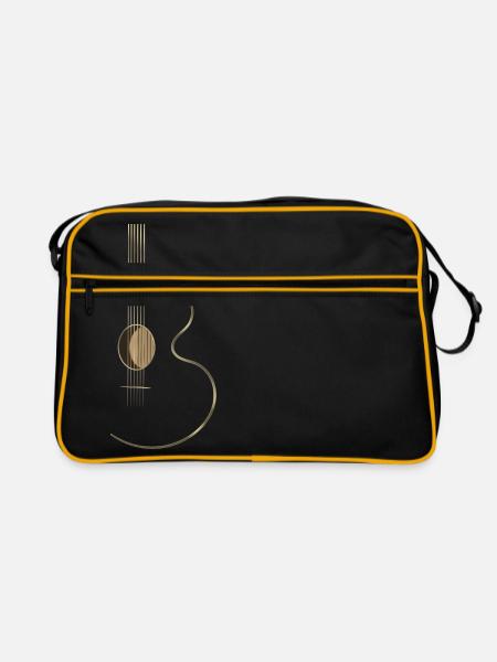 Acoustic Guitar Logo - Retro Bag - black/gold