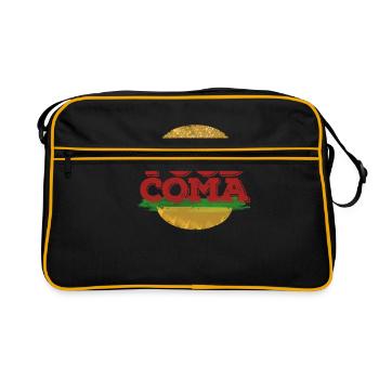 Food Coma Hamburger fast food - Retro Bag - black/gold - Front