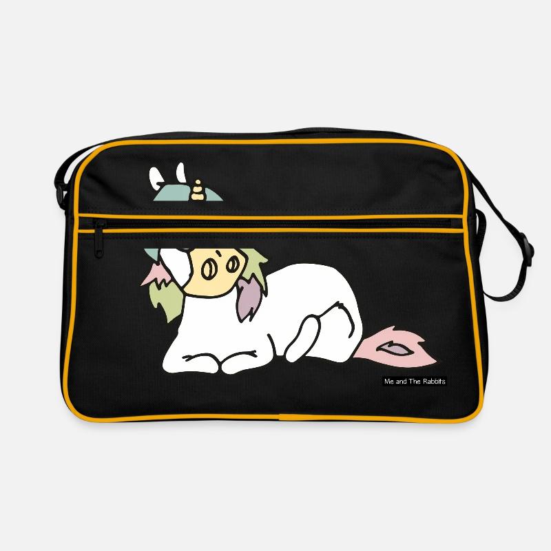Pferd Nr 3 - Retro Tasche - Schwarz/Gold