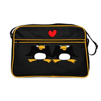 2 est tombé pingus :) - Sac Retro - noir/or - Devant