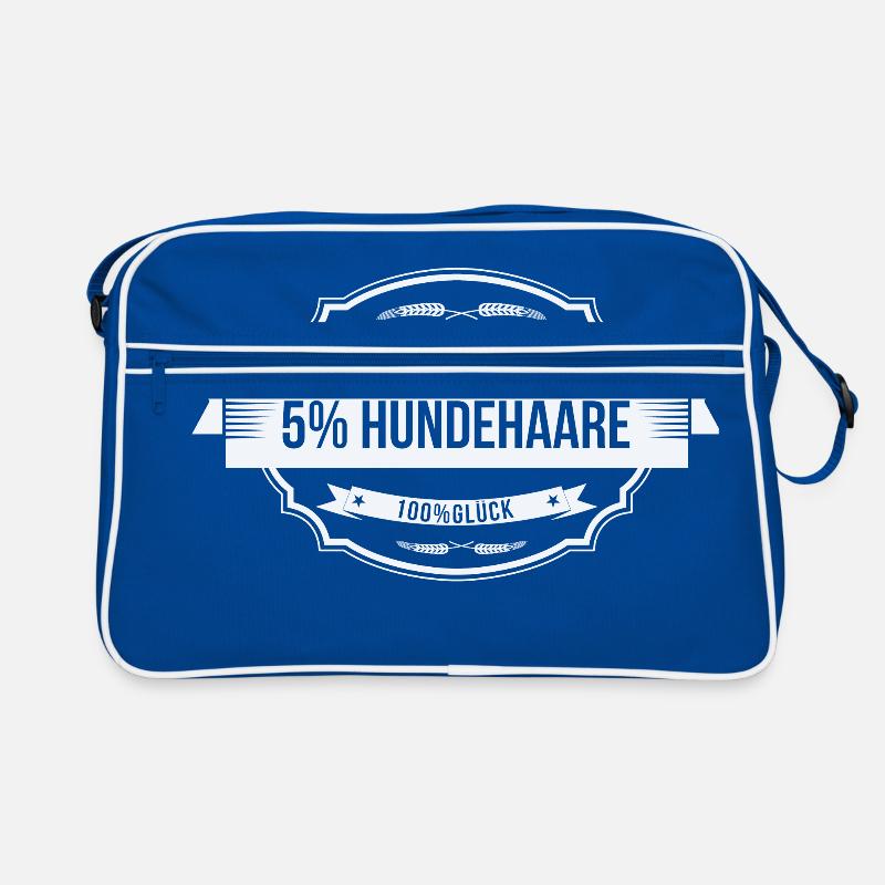 95% Baumwolle + 5% Hundehaare = 100% Glück Retro Tasche
