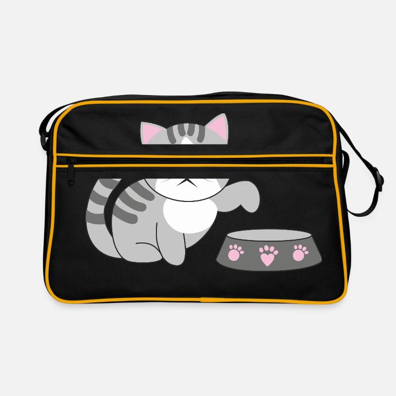 Hungrige Katze Retro Tasche