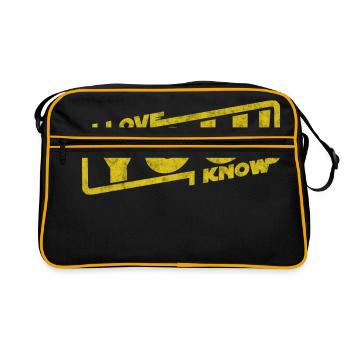i love you i know - movie quote gift - Retro Bag - black/gold - Front