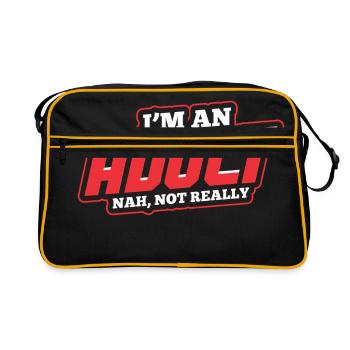 I'm An Adult - Nah, Not Really - Retro Tasche - Schwarz/Gold - Vorne