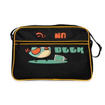 No Beer / No beer / annoying swallow woodpecker - Retro Bag - black/gold - Front