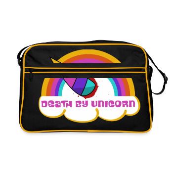 Death by unicorn - Retro Bag - black/gold - Front