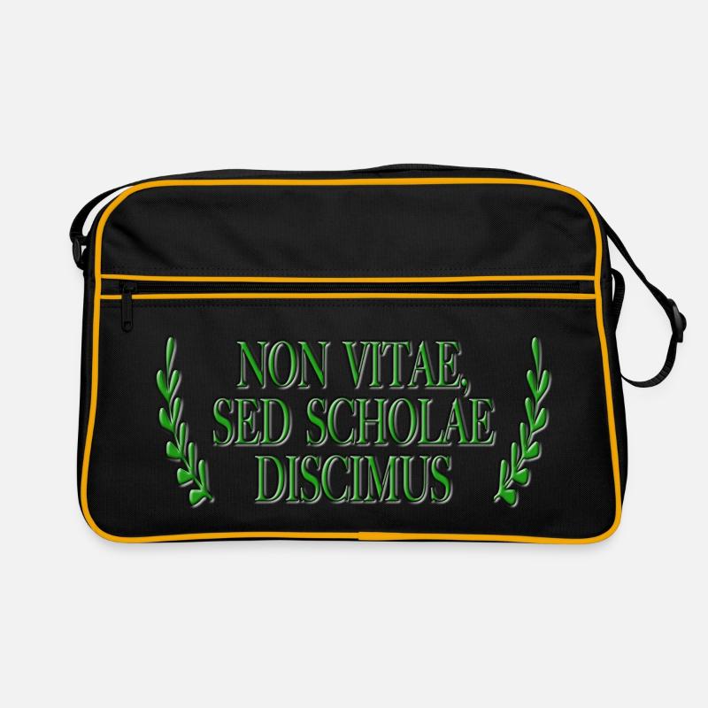 Non Vitae Sed Scholae Discimus - Retro Tasche - Schwarz/Gold