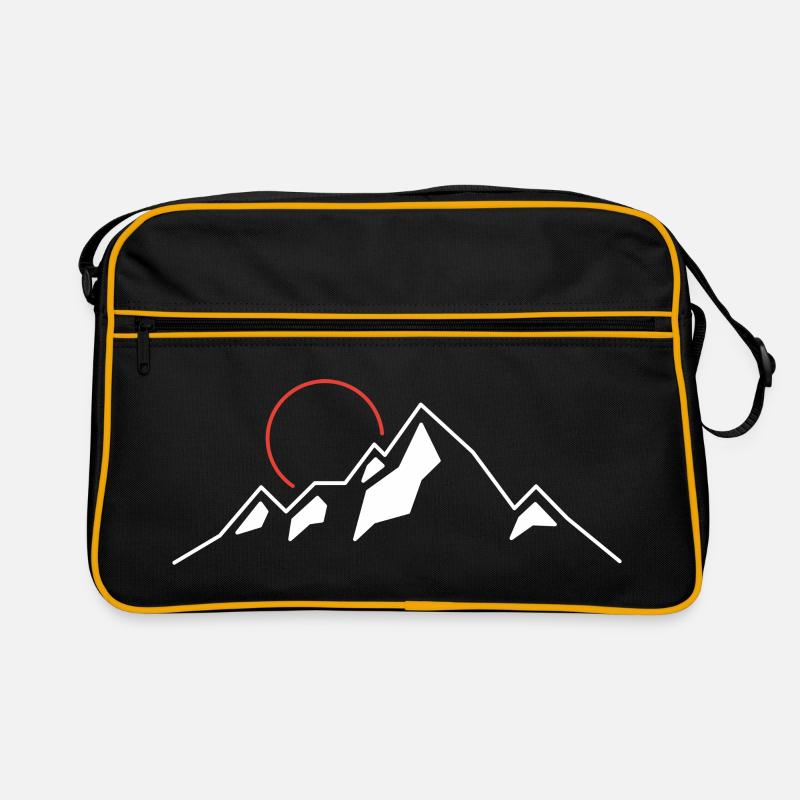Soleil pourpre sur les sommets alpins Sac Retro