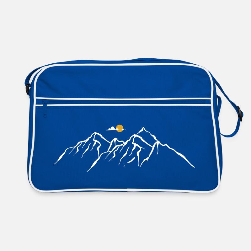 Minimalist Mountain Range Artwork Retro Bag