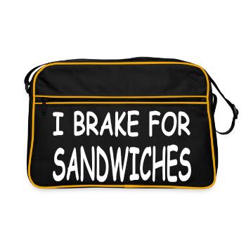 Sandwiches - Retro Tasche - Schwarz/Gold - Vorne