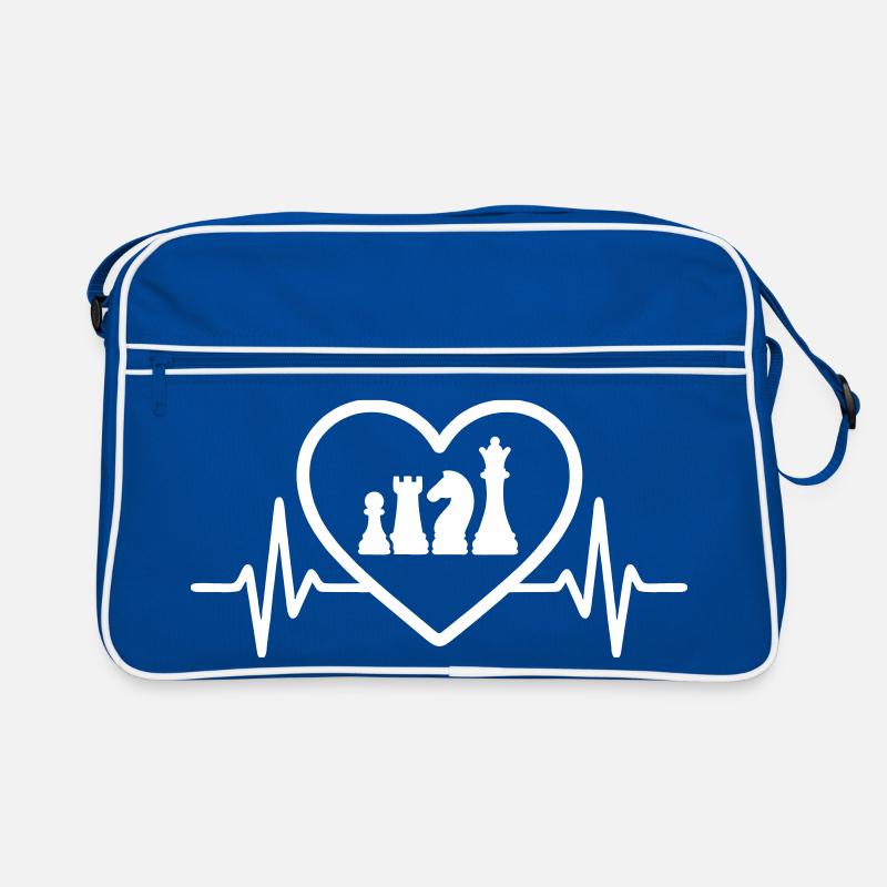 Heart Chess Chess Pieces Chess Retro Bag