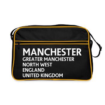 Manchester City Names Typographic Grid - Retro Bag - black/gold - Front
