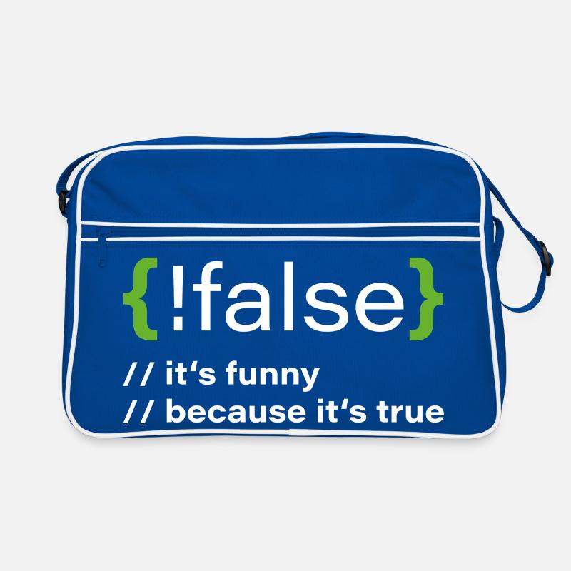 false – Funny programmer saying Retro Bag