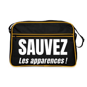 RETTET DEN SCHEIN! - Retro Tasche - Schwarz/Gold - Vorne