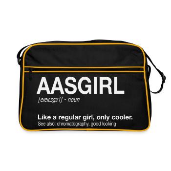AAS Girl Atomic Absorption Spectrometry Analysis - Retro Bag - black/gold - Front