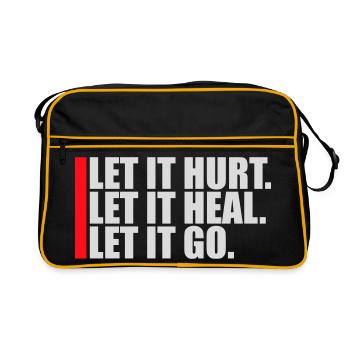 Let It Hurt Let It Heal Let It Go Inspirational - Retro Bag - black/gold - Front